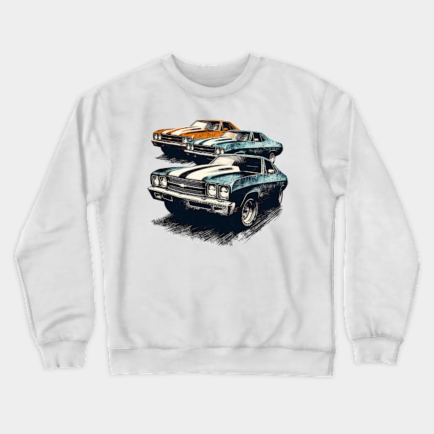 Chevy El Camino Crewneck Sweatshirt by Vehicles-Art